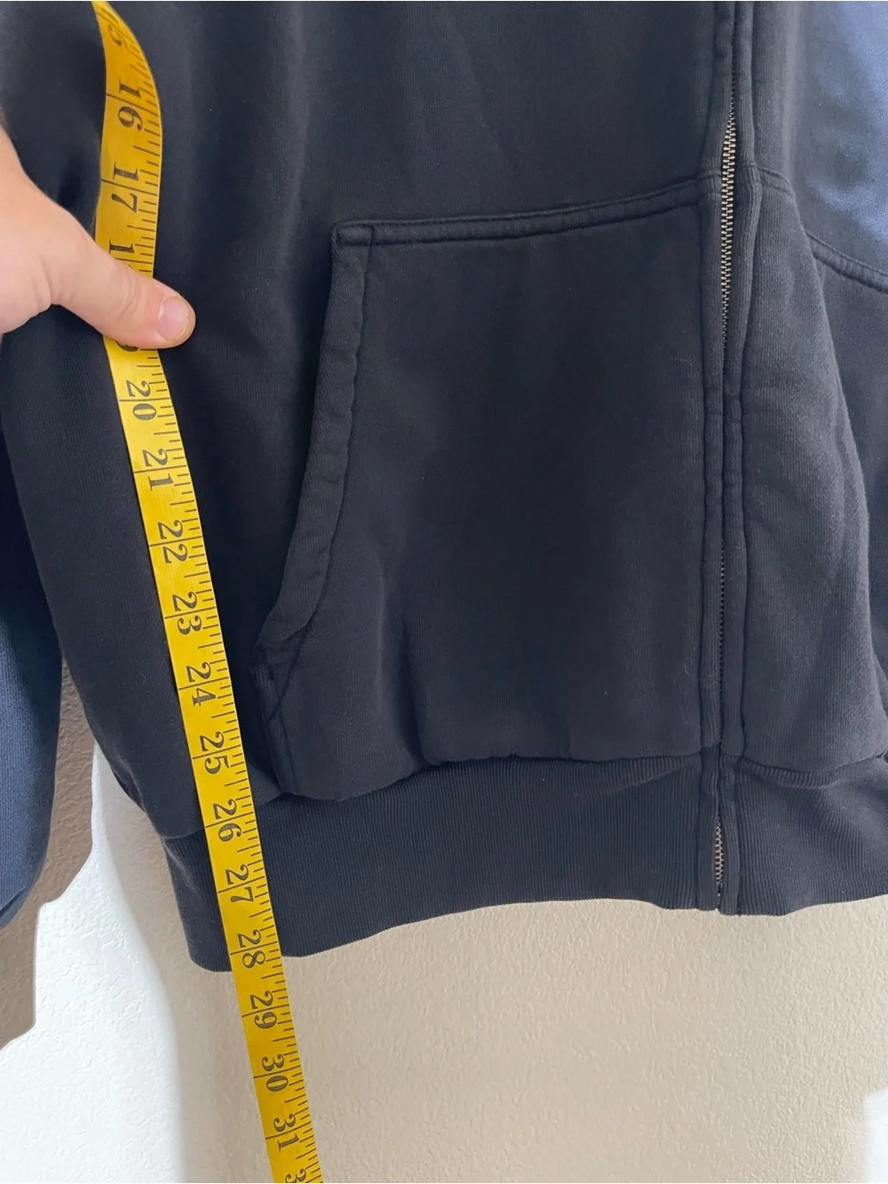 Yeezy Black Zip-Up Hooded Sweatshirt